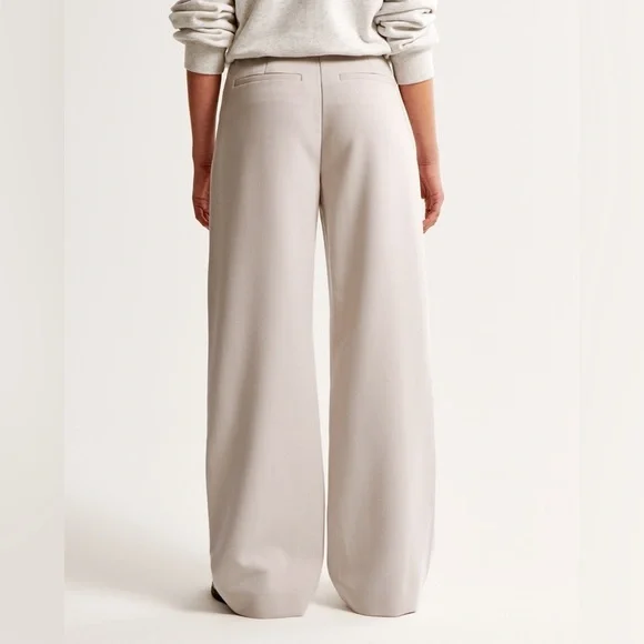 Abercrombie & Fitch Sloane Ultra High Rise Wide Leg Pants Light Taupe 26 - Picture 2 of 7